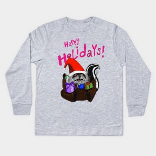 Rose - Happy Holidays Kids Long Sleeve T-Shirt